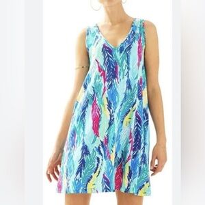 Lilly Pulitzer Bright Tropical Print Dress - Size S
